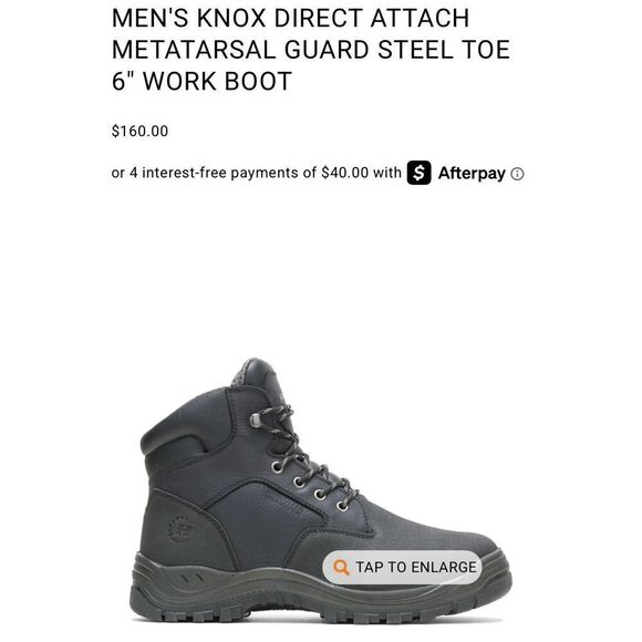 Hytest Men’s Knox Guard Steel Toe 6" Work Boot 10.5 - Picture 3 of 8